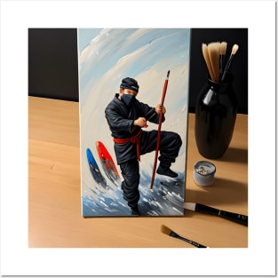 Brushstroke Shadows - The Painting Ninja Posters and Art